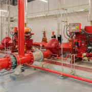 Industrial fire control system inside a commercial building