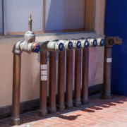 Side view of various fire stand pipes