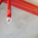 Side view of a lone fire sprinkler