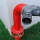 Fire standpipe on corner of building