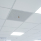 white ceiling in the hospital with fire sprinkler